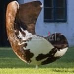 Poltrona, Cadeira Egg Pele Natural - Image 4