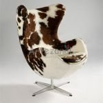 Poltrona, Cadeira Egg Pele Natural - Image 2