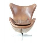 Poltrona, Cadeira Egg Pele Natural - Image 5