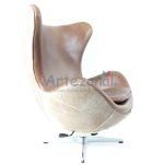 Poltrona, Cadeira Egg Pele Natural - Image 8